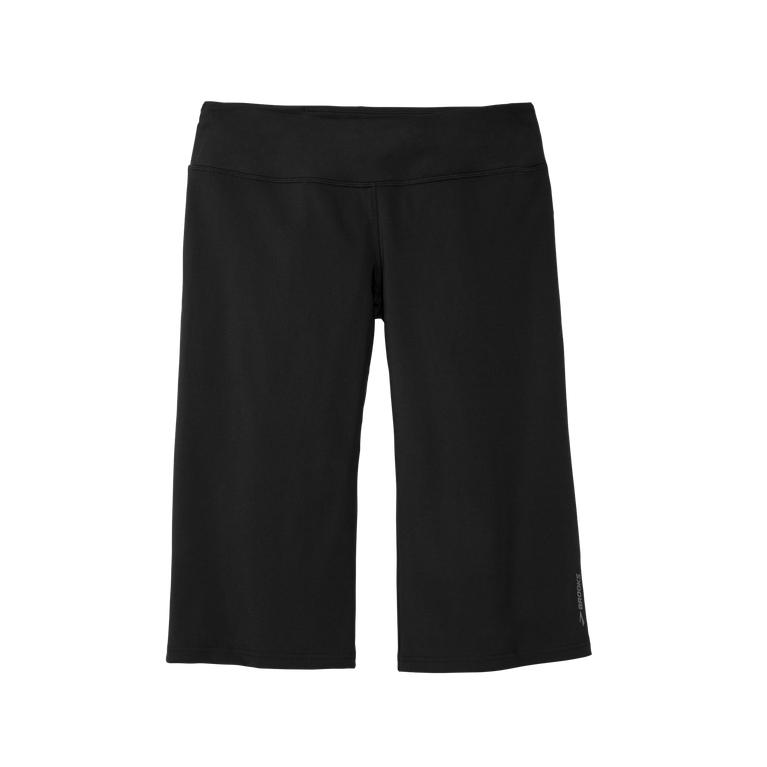 Brooks Venture Capri Running Shorts - Women's - Black (20859-KOLQ)